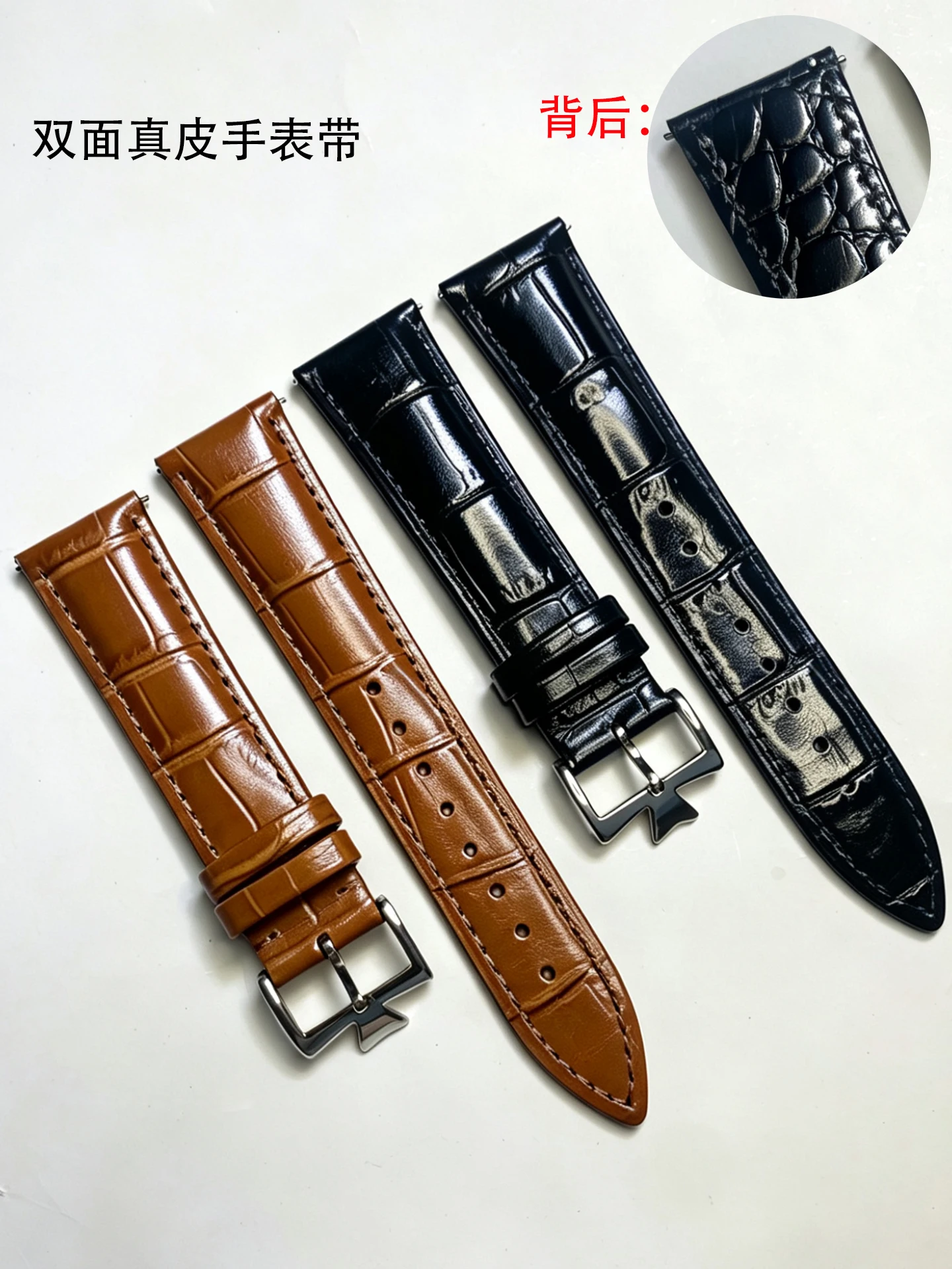 

Leather strap Replacement for VC Vacheron Watch Band Genuine Leather Cowhide Strap Black Blue Brown 19mm 20mm 21mm 22mm