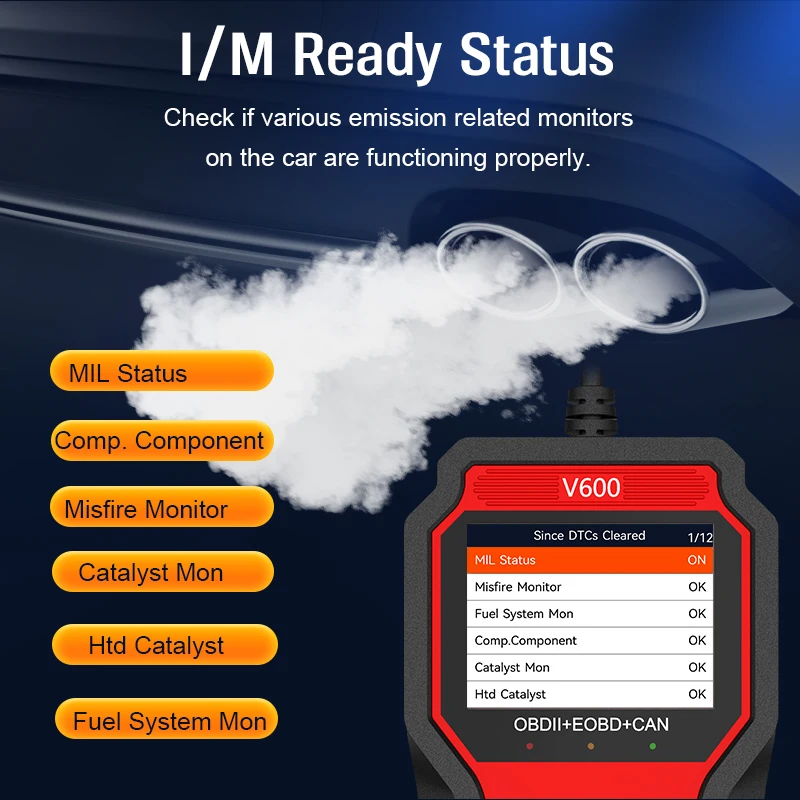 OBDII V600 Automotive Scanner Check Code Reader Engine Car Diagnostic Scanner Code Reader for Cars and Trucks