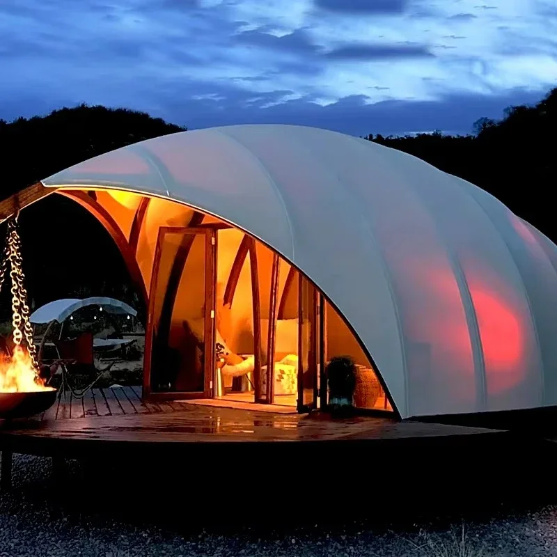 Outdoor Glamping Luxury Eco Resort Hotel Tent Permanent Shell Tents for Sale with Bathroom