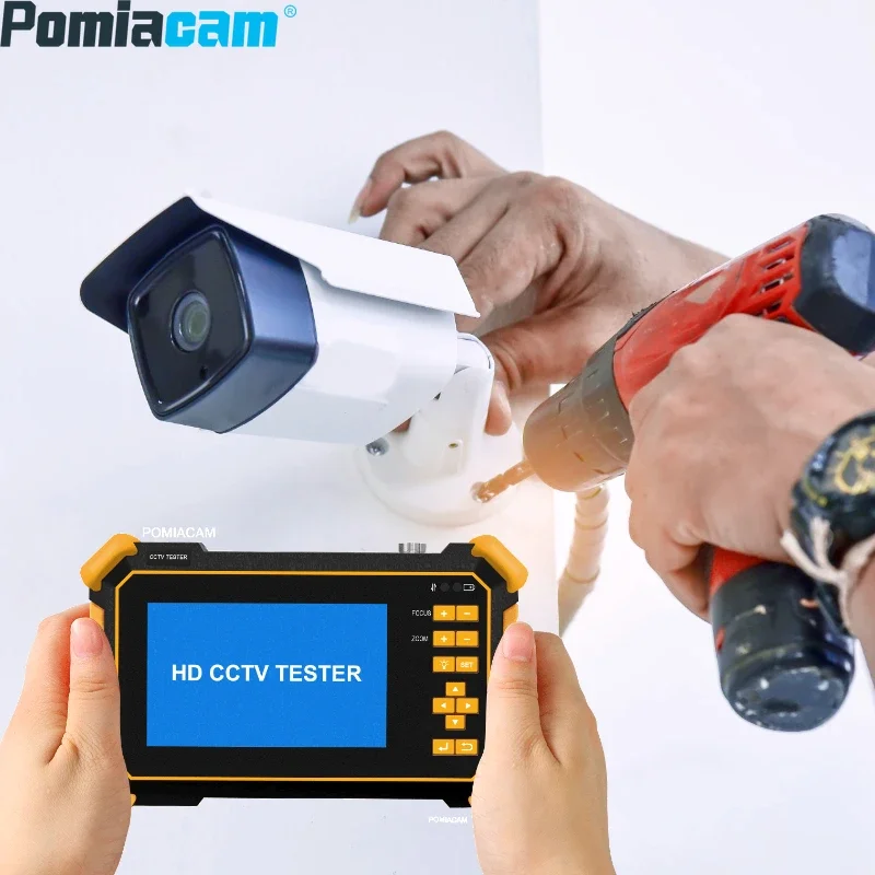 HD2900 8MP TVI/CVI/AHD/CVBS Analog Video Monitor CCTV Tester Monitor HD Coaxial Camera Tester 4.3 inch Screen PTZ Control RS485