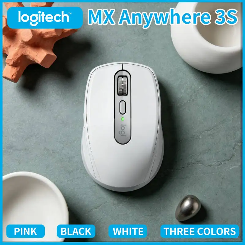 

Top-Tier Logitech MX Anywhere 3S - 8000 DPI, Hyper-Scroll, Silent Click, USB-C Fast Charge, Office Use for Team Work