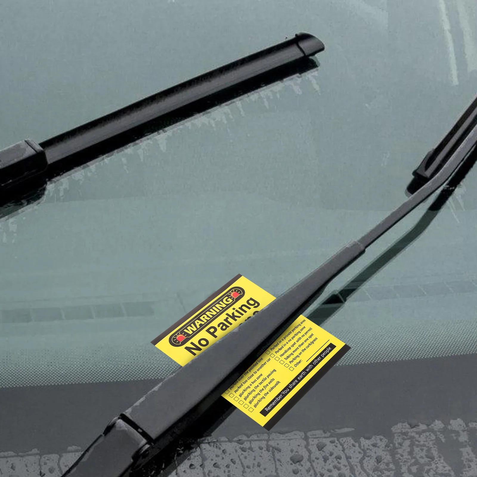 

100pcs Violation Humorous Funny Bad Warning Temporary Car Card Plate Multi Violation Reason Parking Citation Cards Garage