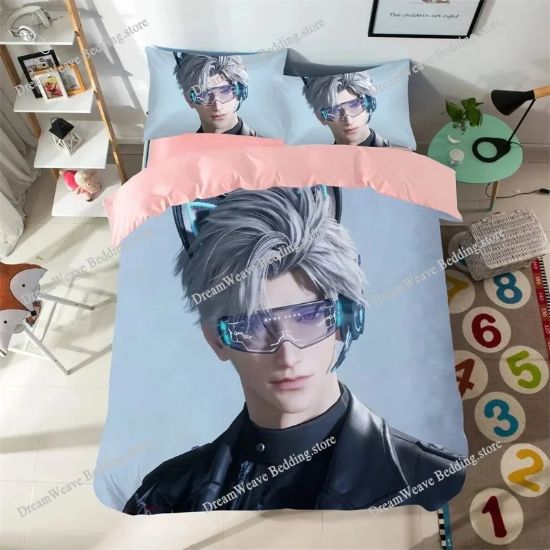 

Anime Love and Deepspace Bedding Sets Sylus Cosplay Duvet Cover Bed Set Quilt Cover Pillowcase Boys Adult Home Textile