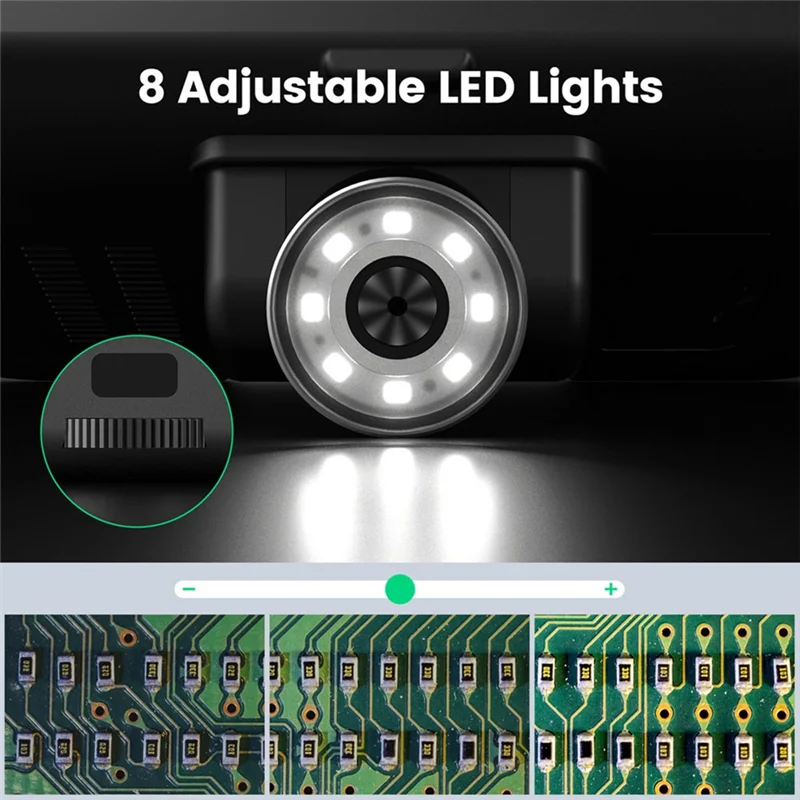 ABMO AD210 Digital Microscope 10.1 Inch Adjustable LCD For Electronics Microscope Tool PCB/SMD 1080P Soldering Microscopio