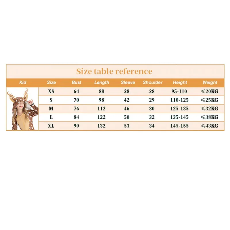 

Christmas Stage Performance Reindeer Anime Cute Elk Cosplay Bodysuit Jumpsuit Party Santa Claus Parent-Child Costume Halloween