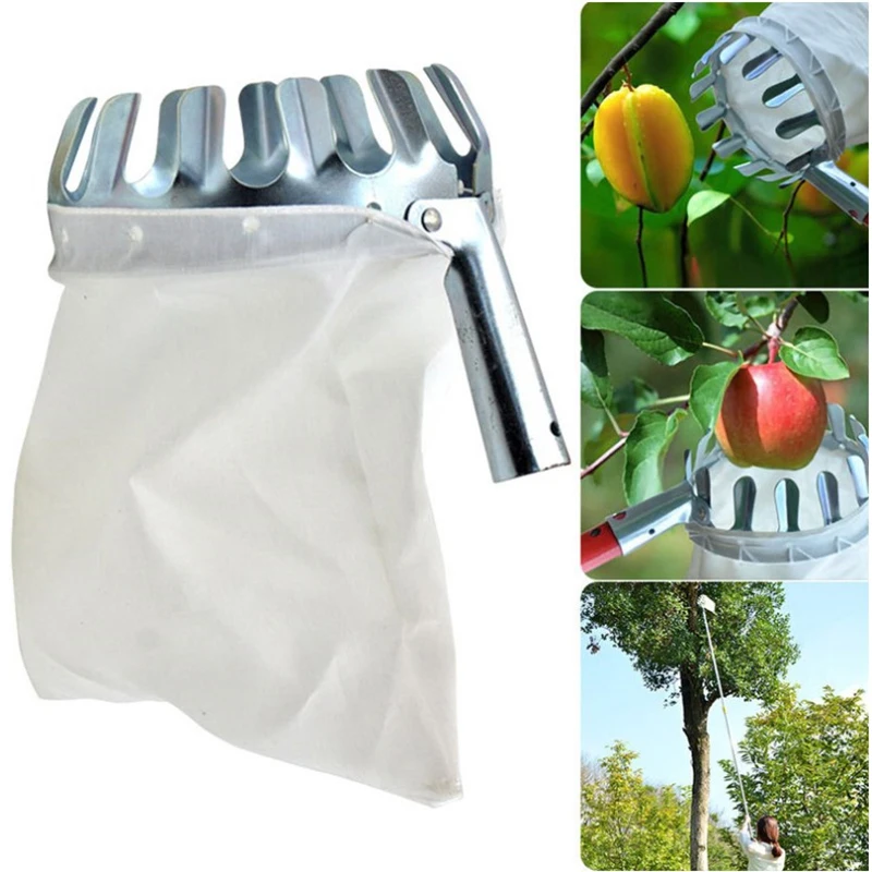 Metal Fruit Picker Gardening Apple Peach High Tree Picker Agricultural Garden Hardware Tools Fruit Catcher Gardening Supplies