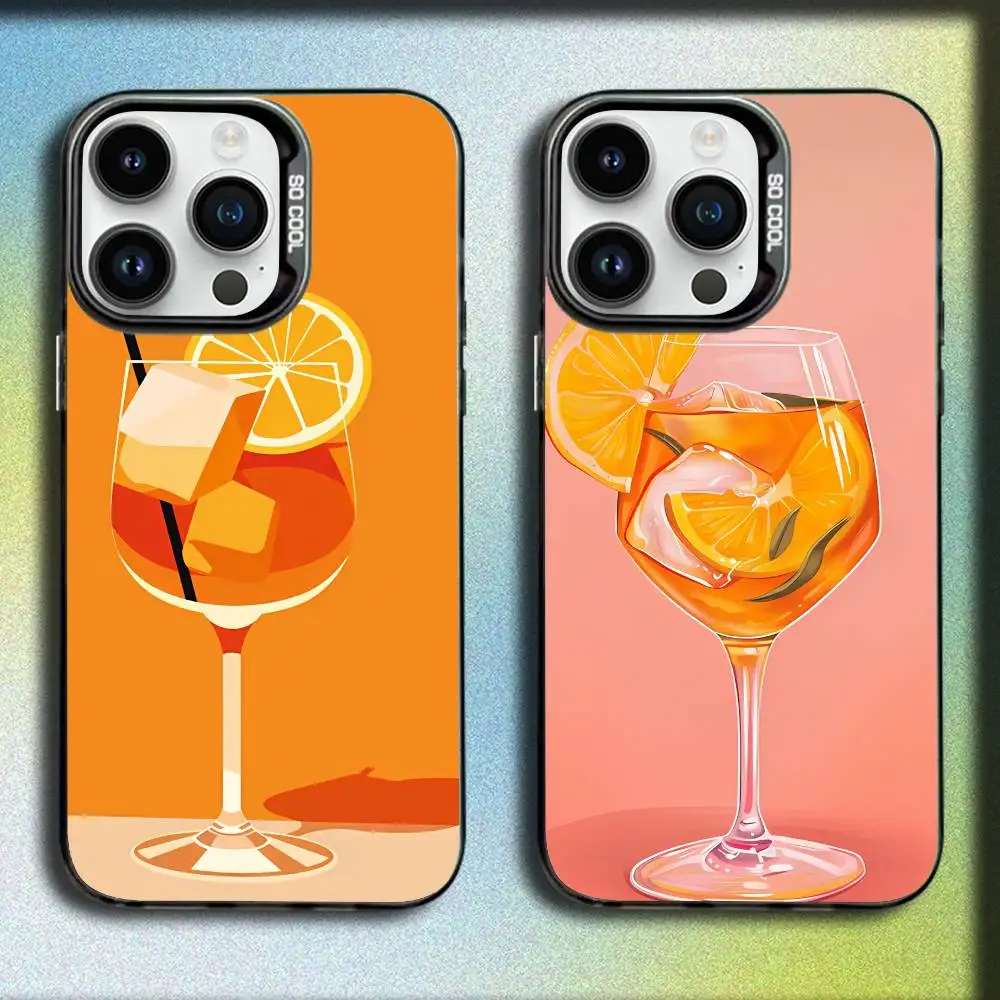 

C-Cocktail S-Spritz Art Phone Case For iPhone 17,16,15,14,13,12,11,Pro,Max,Plus,E,SE4,Air,Mini Black IMD Box