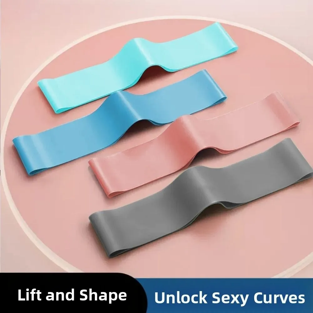 5 Tingkat Ketahanan Tali Latihan Elastis TPE Tebal Pilates Flexbands Yoga Pembentuk Tubuh Resistance Band untuk Bokong dan Kaki
