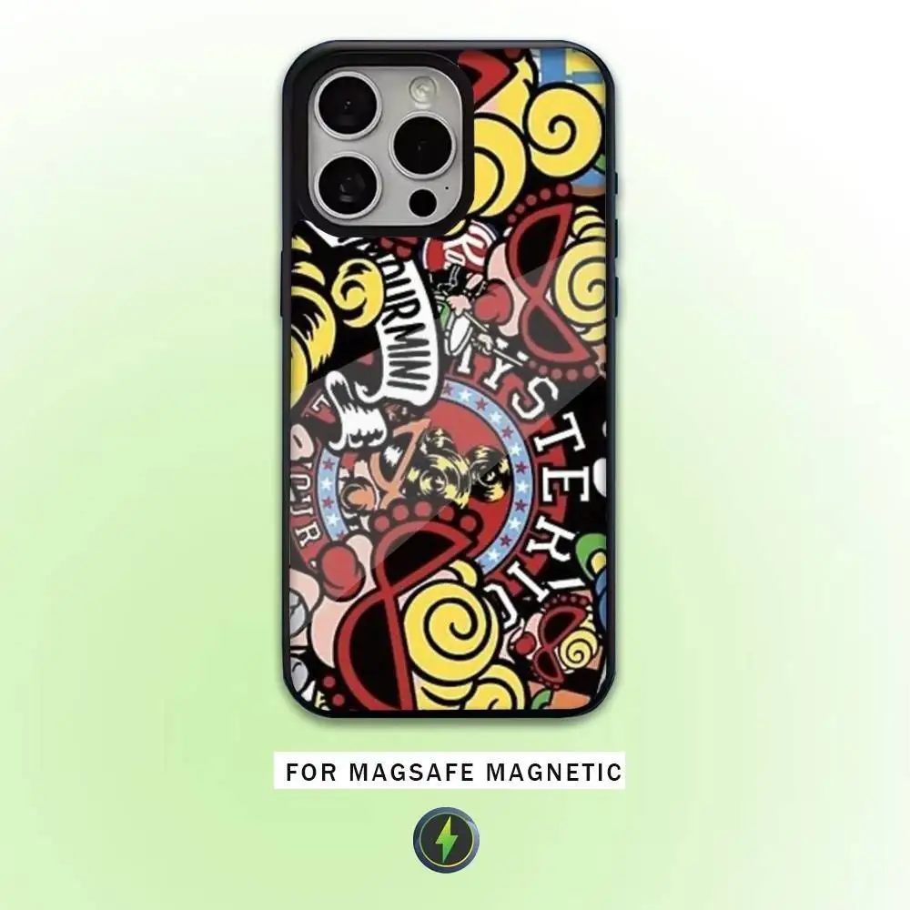 H-Hysteric M-Mini Capa de telefone para iPhone17,16,15,14,13,12,11 Plus,Pro Max Magnético Magsafe Carregamento sem fio