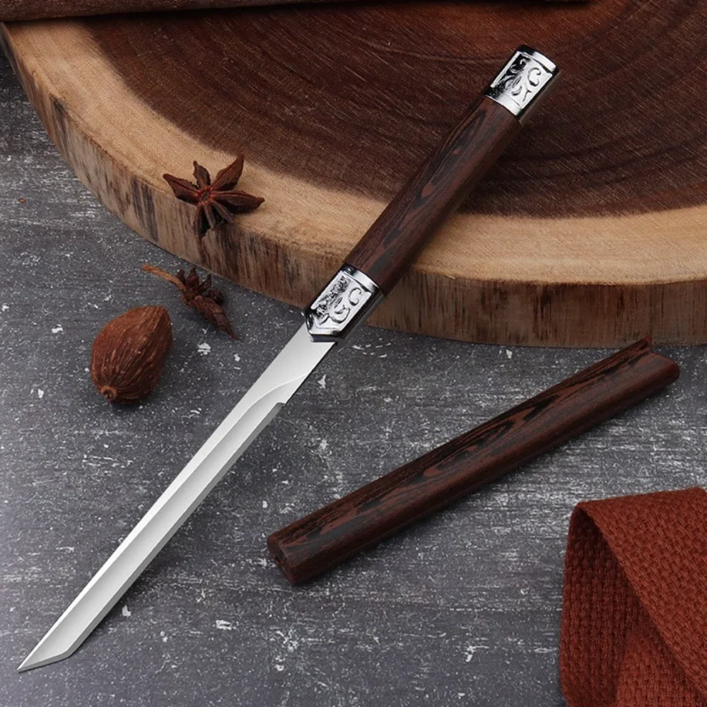 All-Steel Bully Stick Fruit Knife Tea Home Steak Knife Outdoor Camping Tool Knife Steak Camping Tool