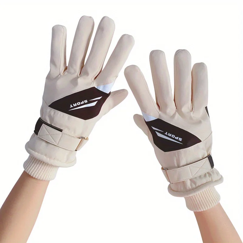 قفازات شتوية نسائية، سميكة ومبطنة بالصوف، لركوب الدراجات، مقاومة للبرد، مقاومة للماء، متوافقة مع شاشة اللمس، قفازات ركوب الدراجات للرجال للدراجات الكهربائية، دافئة #6