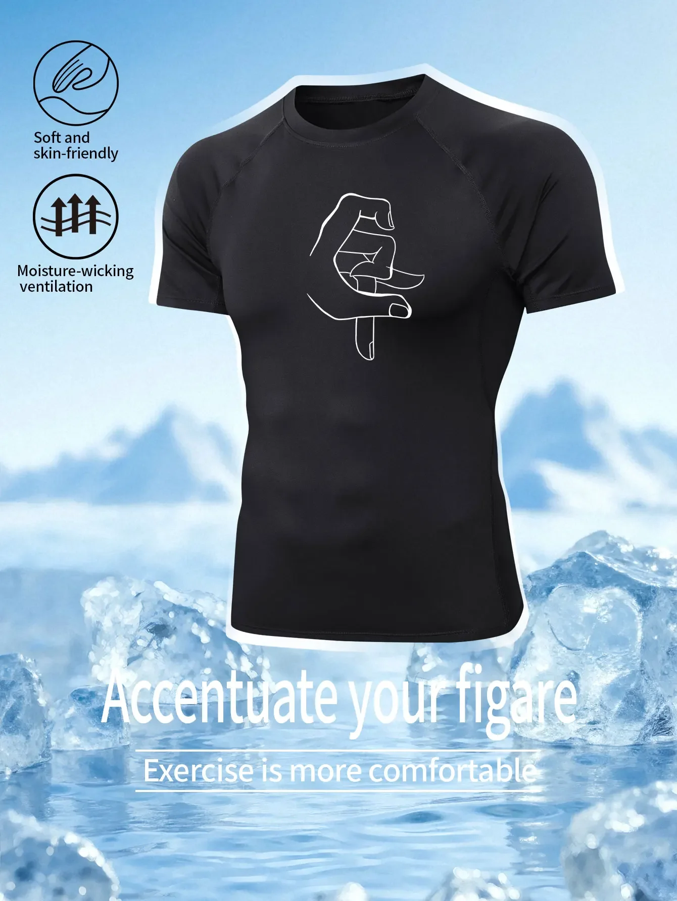 2025 Fashionable running T-shirt, cool design, versatile for daily use, no burden during exercise