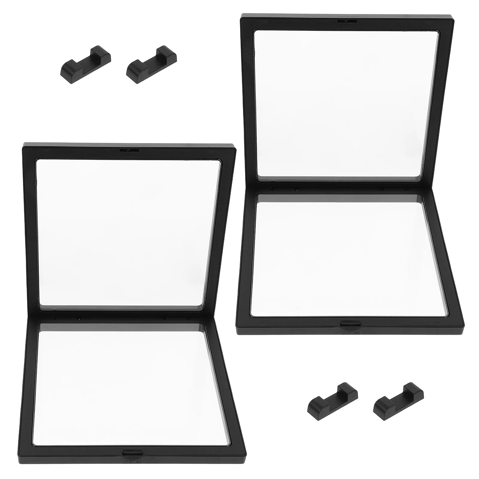 

2Pcs Badge Storage Box Transparent Case for Enamel Pin Coin Medal Jewelry Frame Display Pin Frame