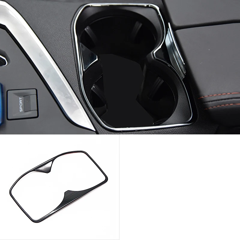 carbon fiber Car drink Water Cup Holder Frame Chrome for Peugeot 3008 5008 2017 2018 2019 2020 2021 Interior Accessories gt 2022