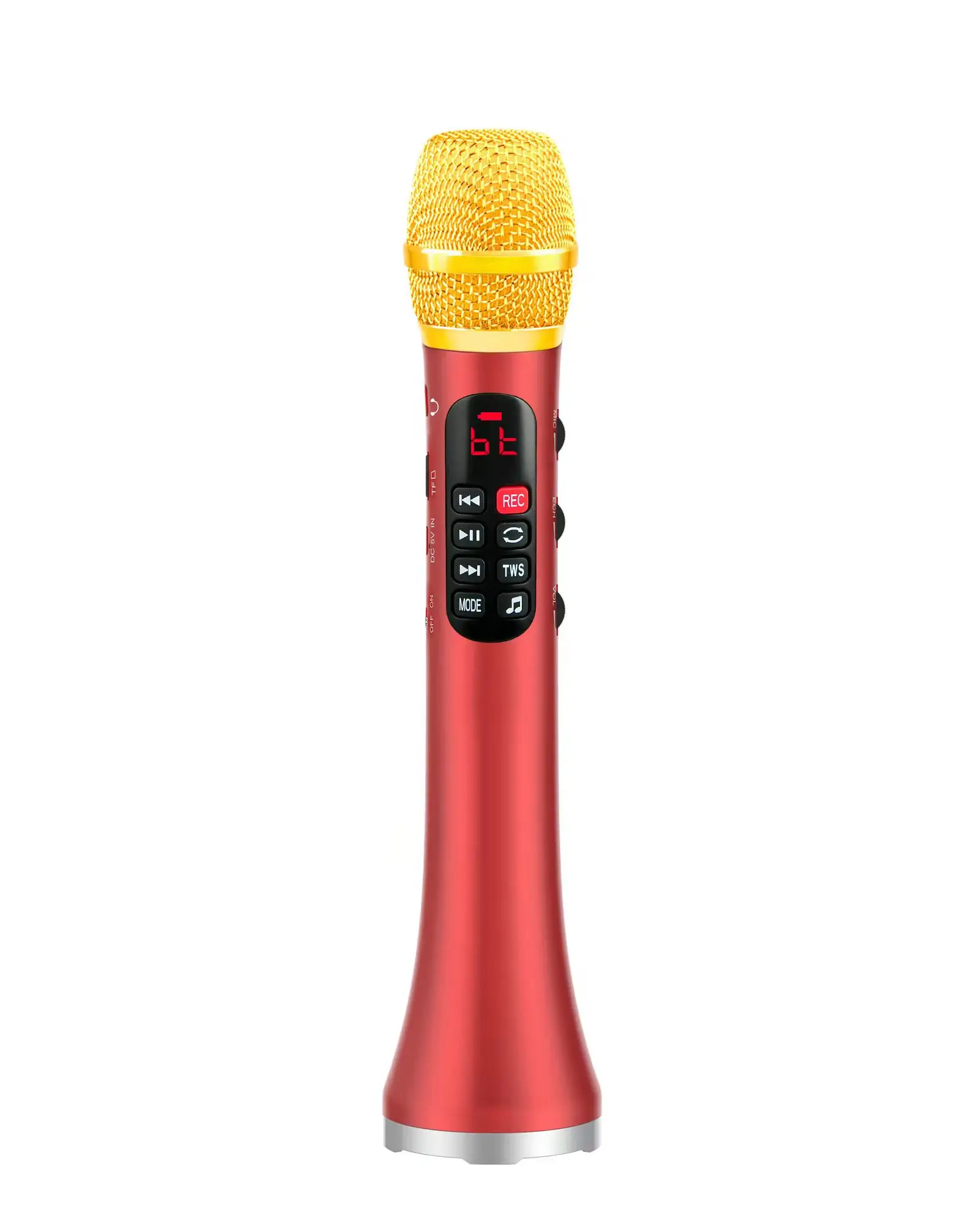 EONKO 25W Intelligent Wireless Bluetooth Karaoke Microphone L-1038 with TF TWS Recorder DSP 5000mah Battery,a 8GB Micro SD