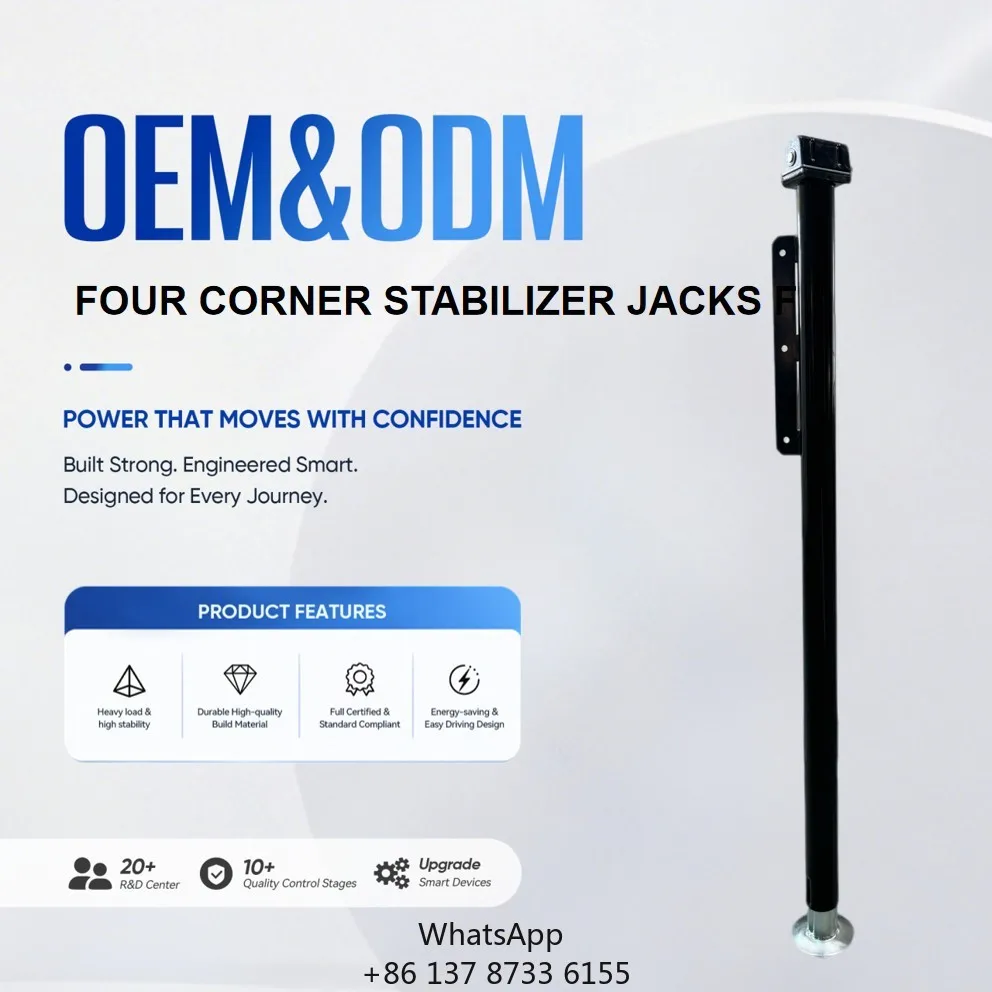 4 Piece Manual RV Camper Jack Set 2T Capacity Heavy Duty Trailer Stabilizer Jacks For Caravan Factory Direct Supply