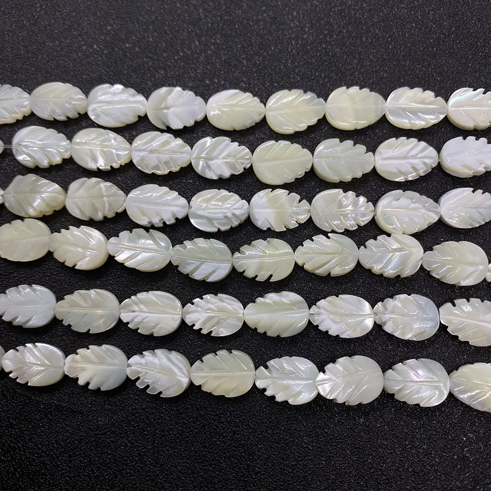 Leaf Shape Natural Sea Shell Beads Mother-of-pearl Beads Fashion Necklace Earring Accessories for DIY Handmade Charm