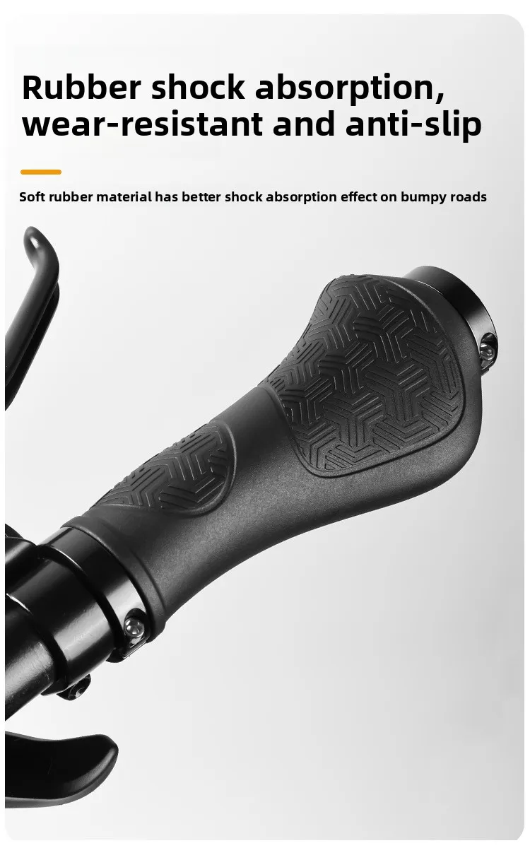 Ein Paar Fahrradlenkerüberzüge, faltbare Gummi-Co-Griffe, lange und kurze ergonomische beidseitig verriegelbare Griffe – Detail 3