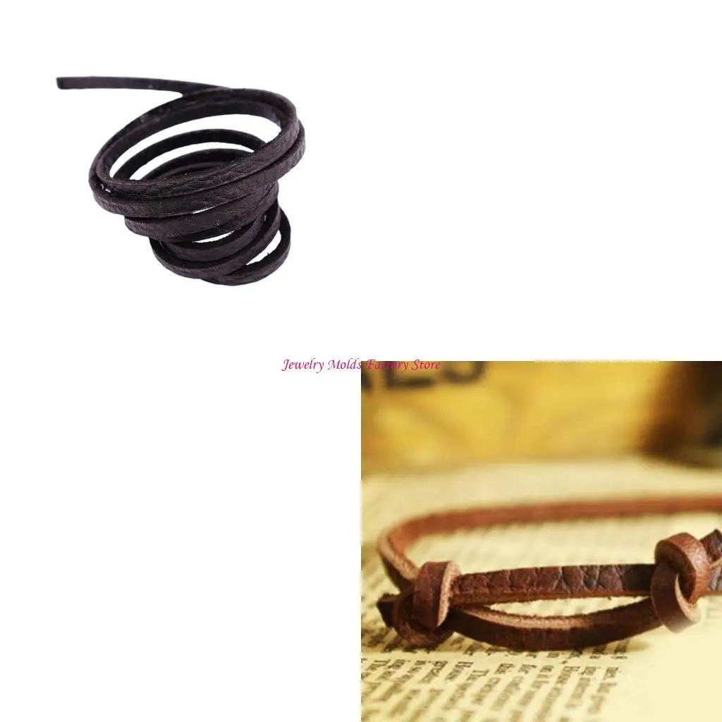Bracelets cuero Cord 1 m Cerebra piel vaca para entusiastas y artesanía E0BF