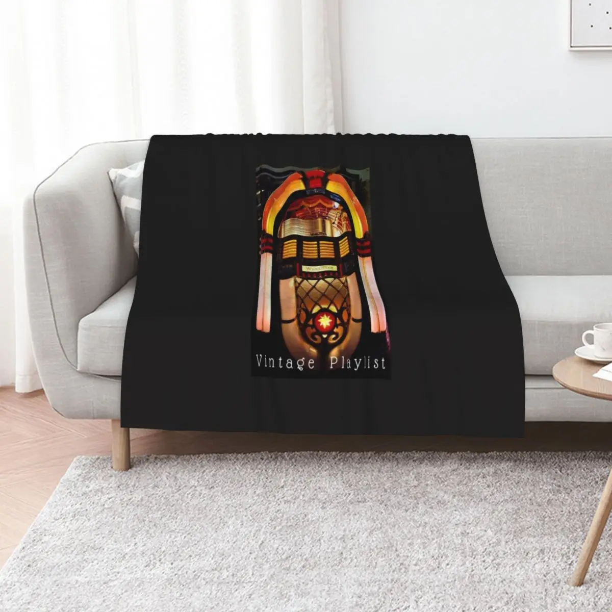 Wurlitzer Jukebox, King of the Jukeboxes, Manta Vintage con diseño de lista de reproducción, suave, de color liso, para sofá y cama