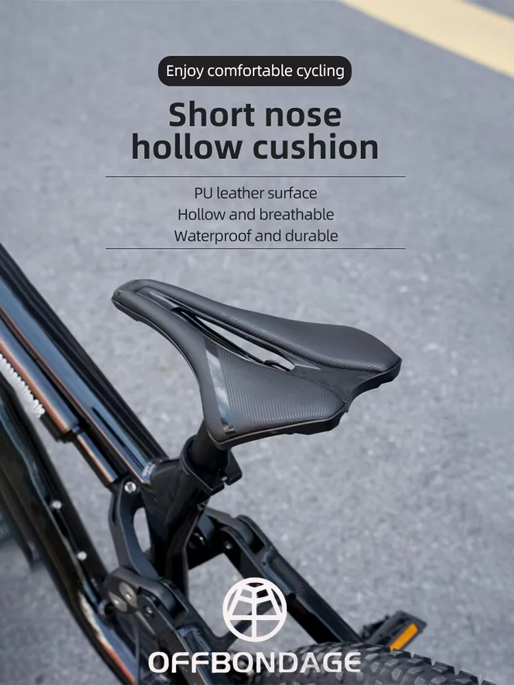 AliExpress OFFBONDAGE Cycling Saddle MTB Hollowed-out Breathable Shock Absorption Non-slip PU Comfortable Lightweight Bicycle Accessories