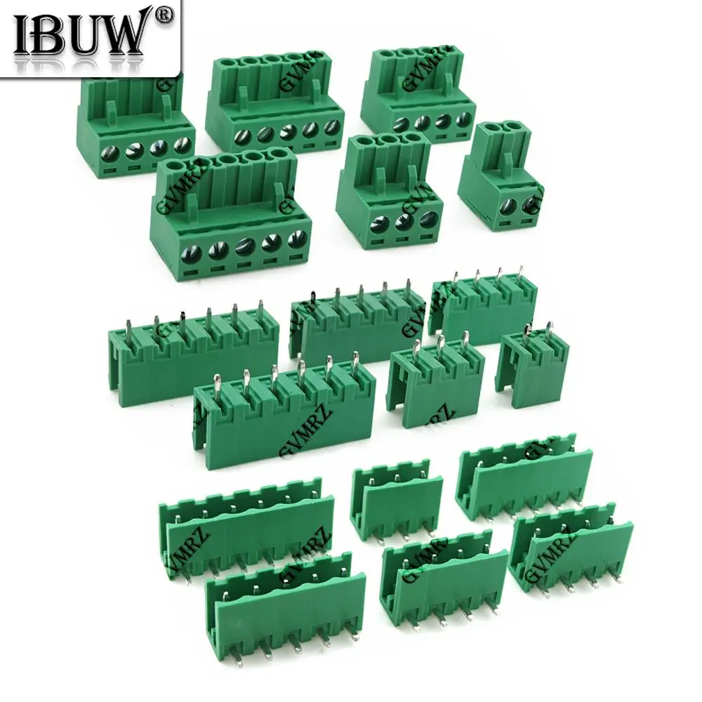 5Set 2EDGK 5.08mm Terminal Block Male Female 5.08 Plug-in Opening PCB Connector 2EDG PCB 7P 8P 9P 10P 12P 2P 3P 4P 5P 6P