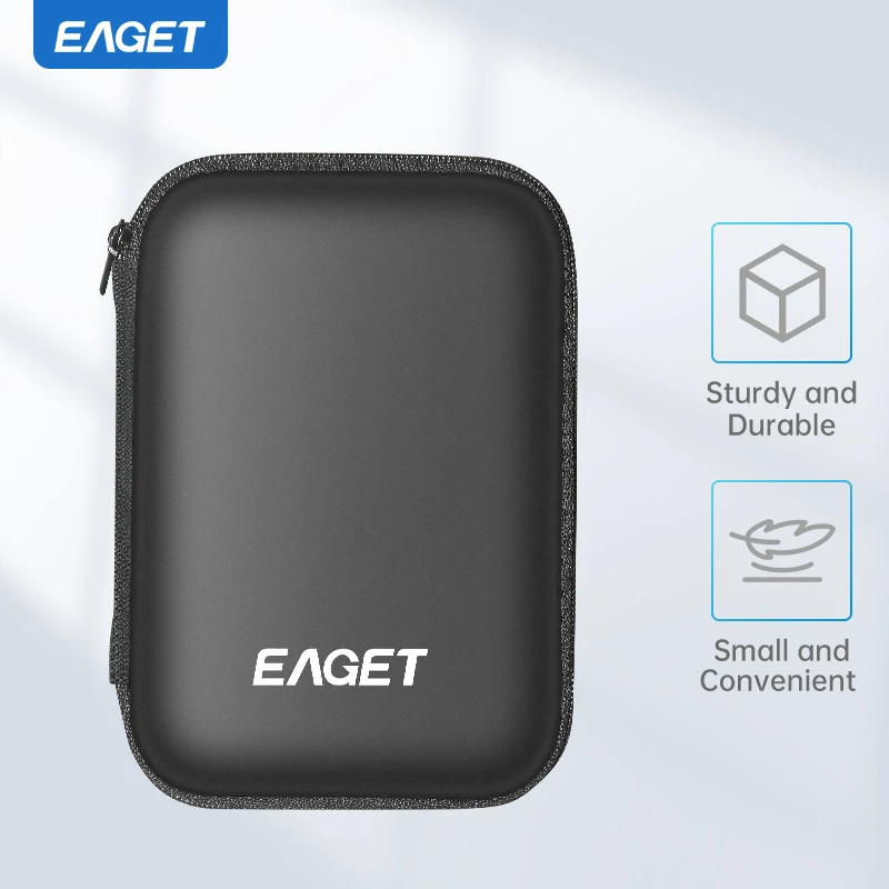 Eaget 2.5 Inch HDD Box Bag Case Portable Hard Drive Bag for External Portable HDD hdd box case storage Protection Black