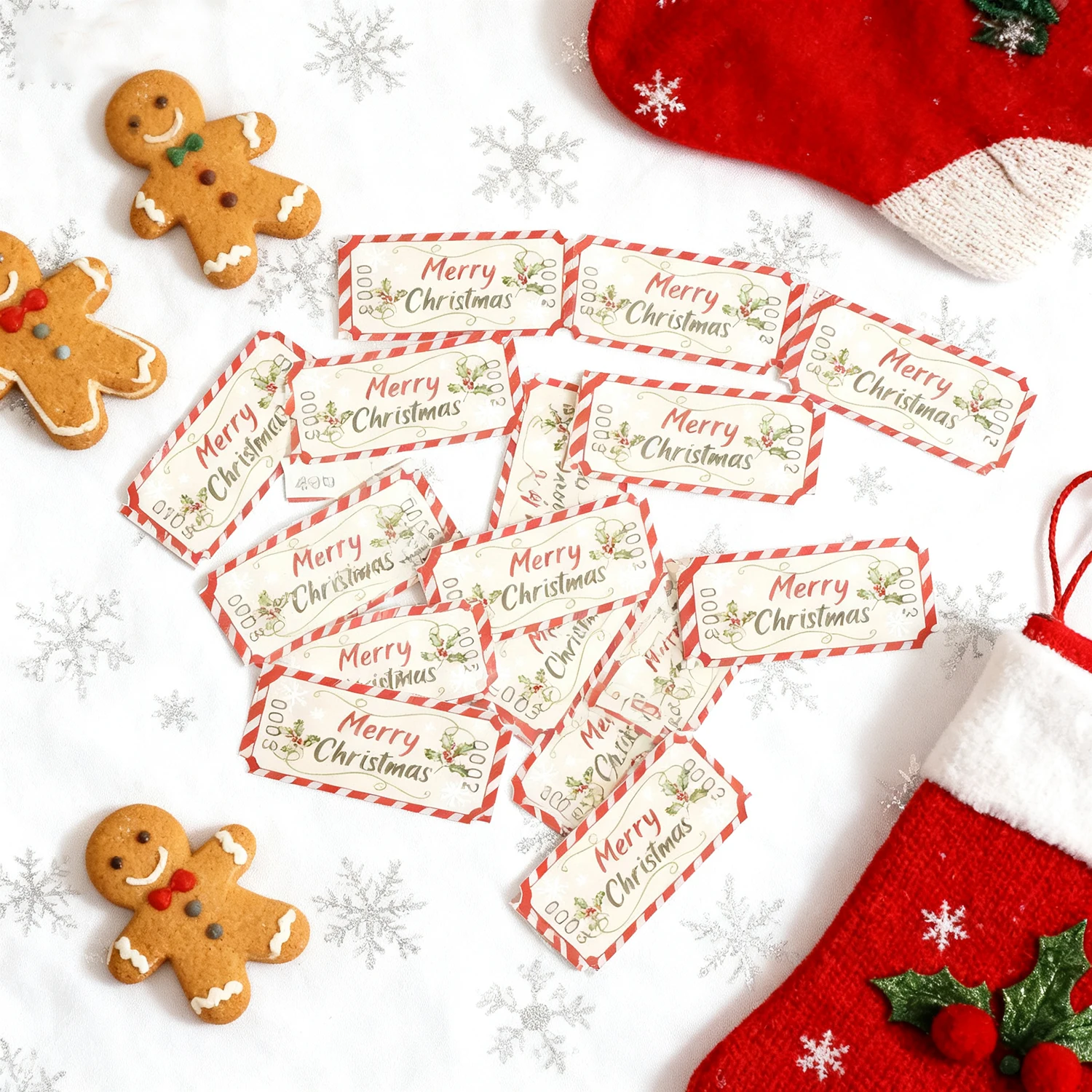 500 قطعة/لفة ملاهي عيد الميلاد كرنفال اليانصيب القبول تذكرة أرواق لعب متعة عيد الميلاد الديكور عطلة هدايا الحفلات #5