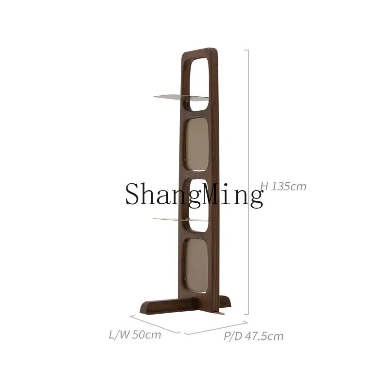 

LXY solid wood sofa rear shelf screen partition living room corner floor bookshelf
