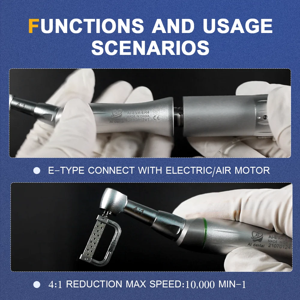 EVA-ERS/ECS Orthodontic Kit 4:1/1:1 Contra Angle Handpiece IPR System Vertical Reciprocating For Eva Tips interproximal Strip