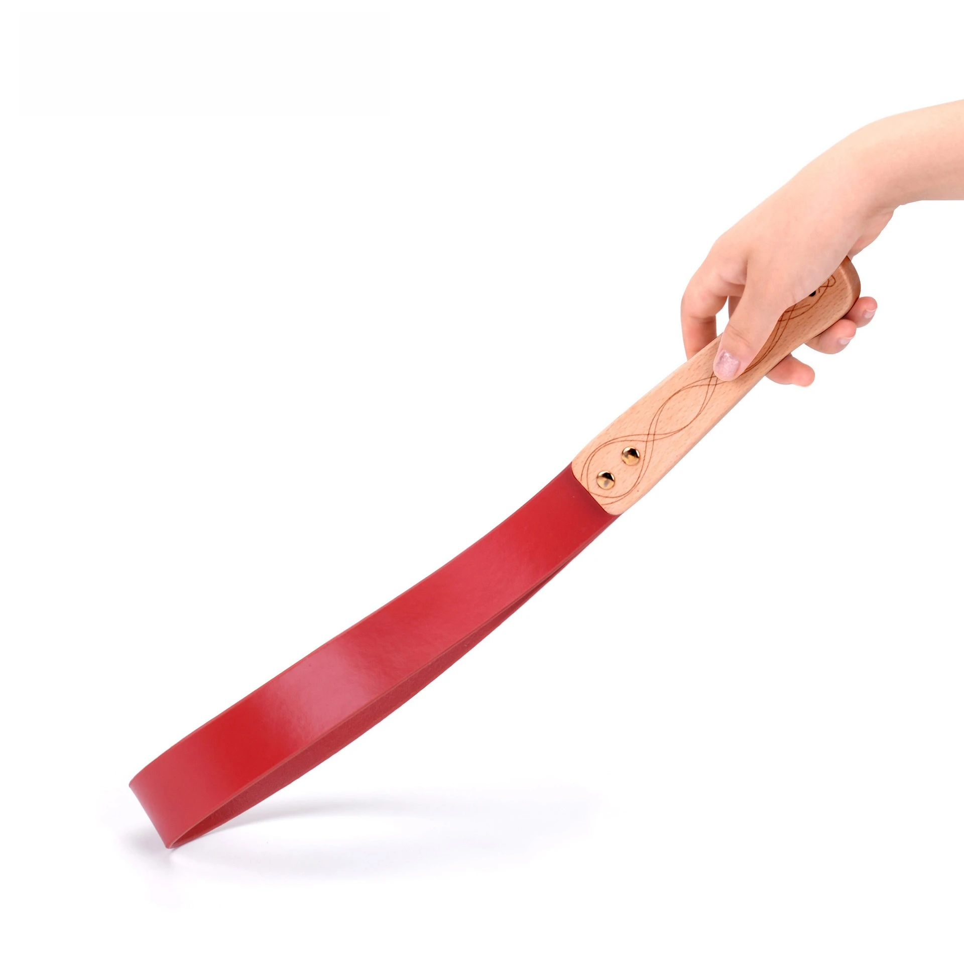 Fouet en cuir de vache véritable de 46.5CM, travail manuel, poignée en bois ancienne, fouet Flogger pour fête d'équitation