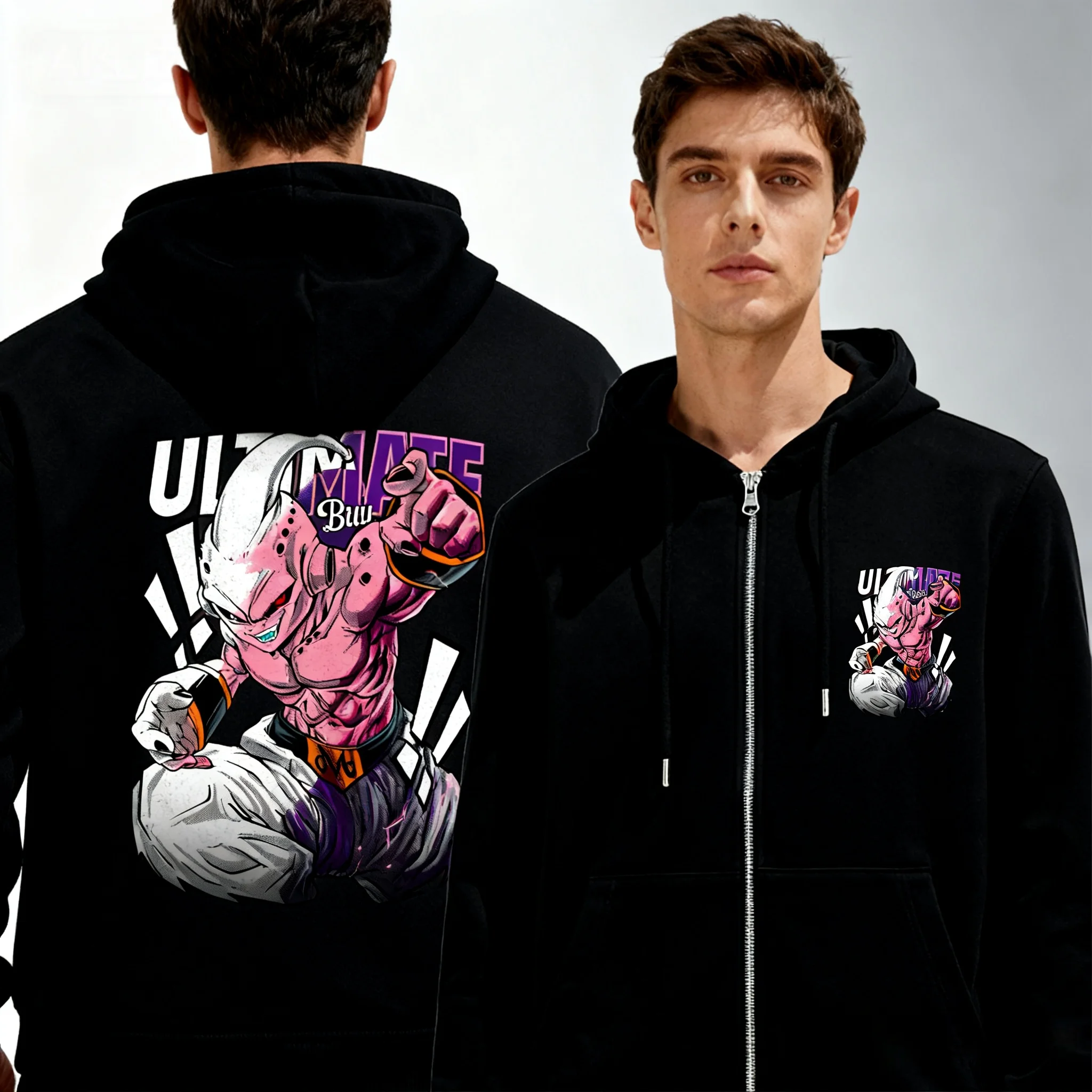 

Хлопковая толстовка с принтом Dragon Ball, мужская куртка на молнии, ветрозащитное термопальто для езды на велосипеде, путешествий, спортивных вечеринок, мероприятий