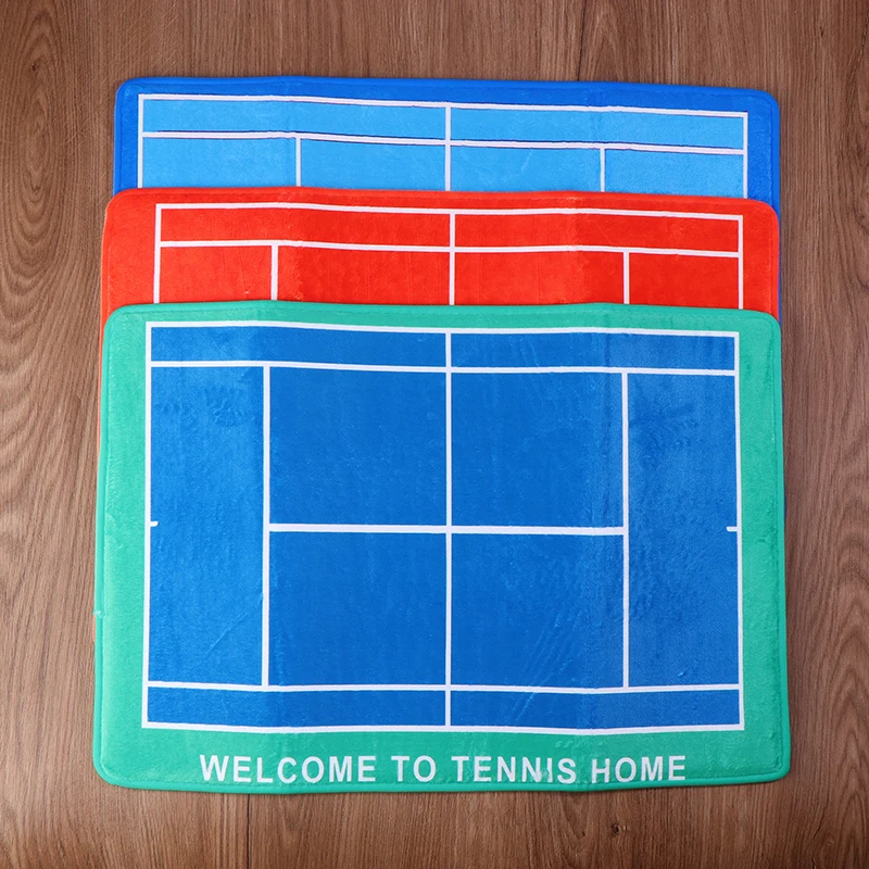 Tennis Court Design Floor Mat Non-Slip Carpet Doormat Bedroom Bathroom Kitchen Rug Mat Washable Entrance For Home Decoration