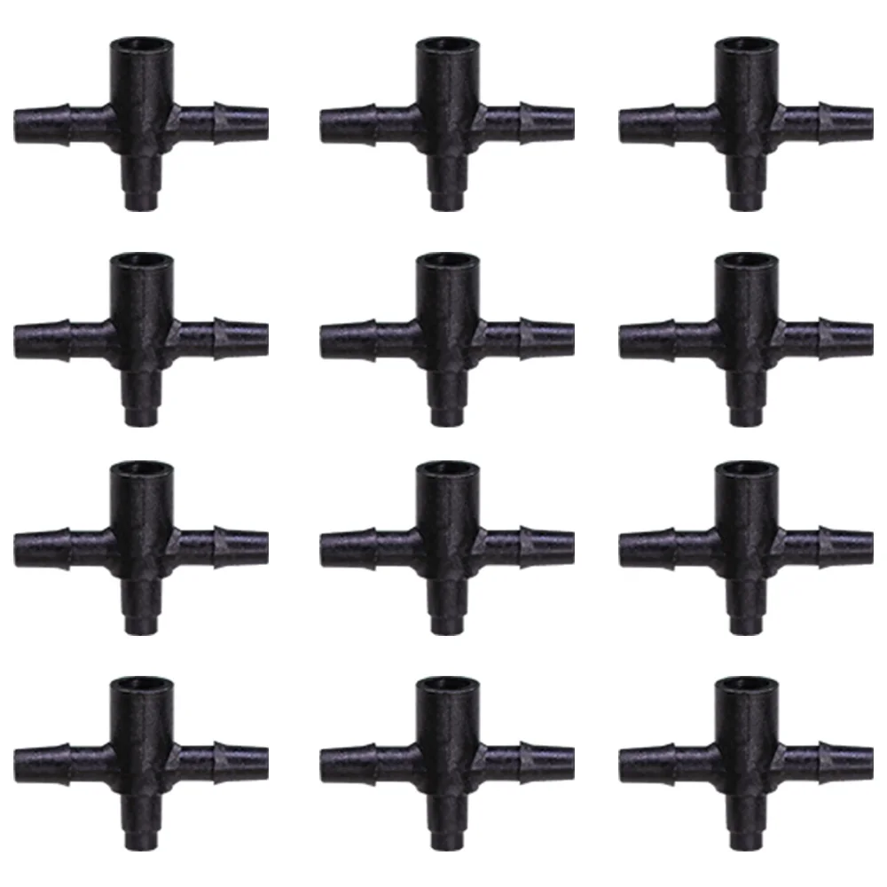 50PCS ID-6.0MM x 1/8'' Barbs Two Branches T Connectors for 3/5mm Tubing Hose Arrow Dripper Set Watering Drip Irrigation Fittings