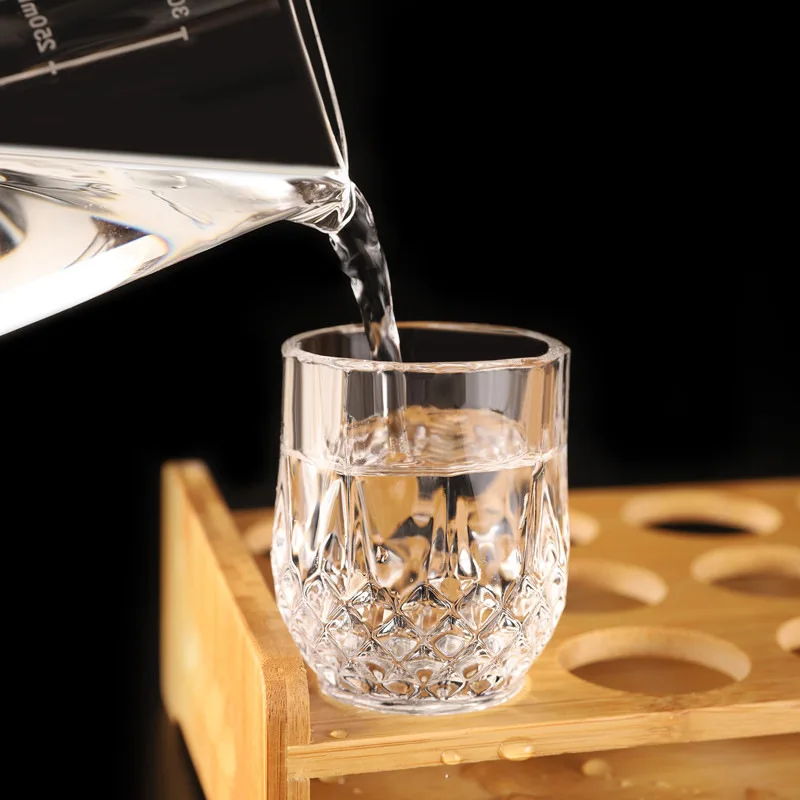 2/6pcs Set 85ml/2.9oz Shot Glass Whisky Cup Mini Glass Cups for Liqueur Cordial Glasses Tequila Cups Small Crystal Glass Cups