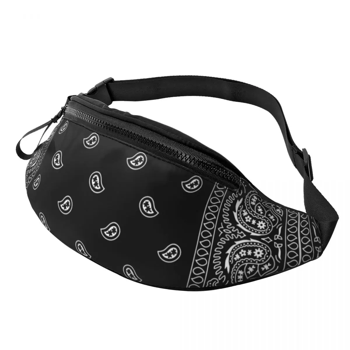 Riñonera Personalizada de Estilo Étnico Bohemio con Estampado Paisley para Hombres y Mujeres, Bolsa de Cintura Cruzada para Ciclismo, Camping, Teléfono y Dinero