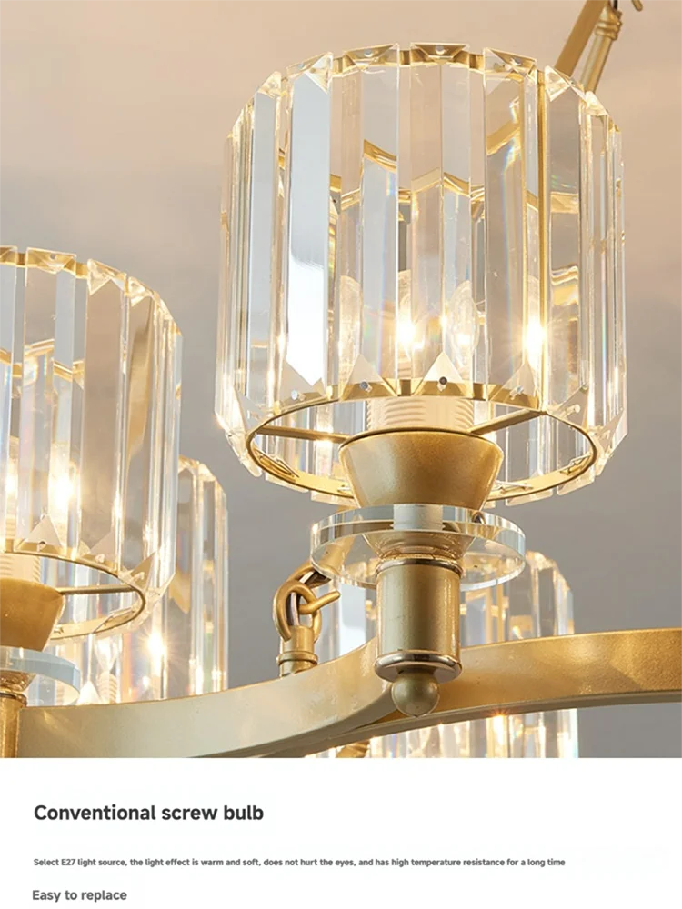 home decorationPendant lights, luxury crystal living room chandelier, dining room Pendant lamp, ceiling light, indoor lighting