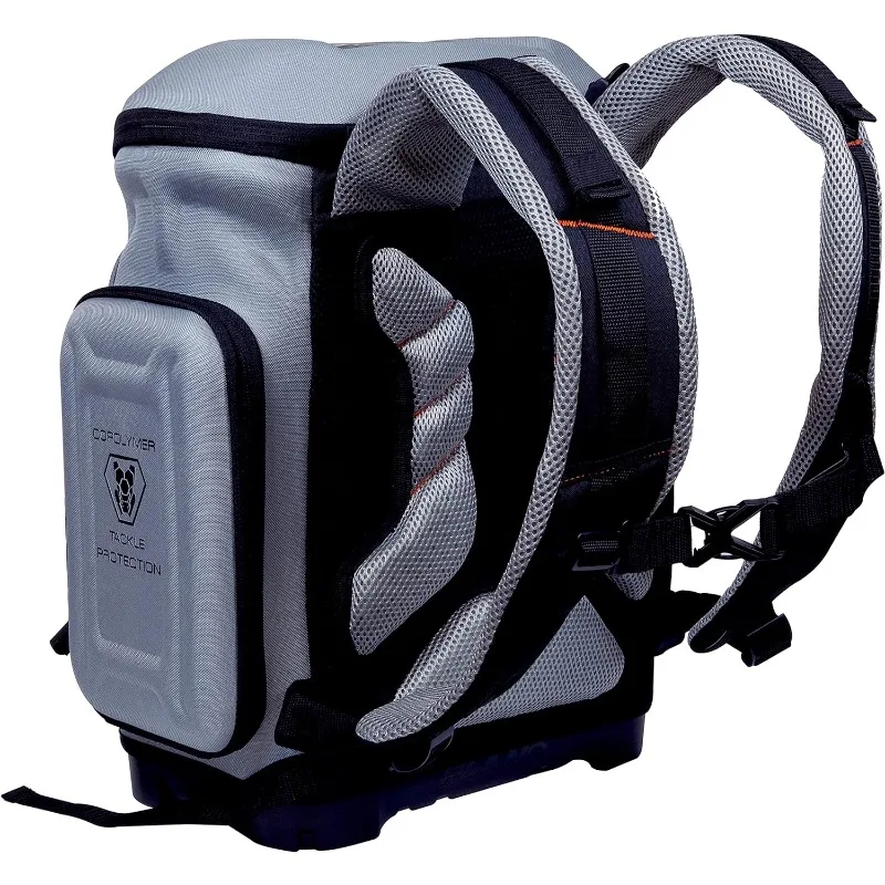 3700 Tackle Fishing Backpack, Gray EVA Material, Includes 3 3750 StowAway Utility Boxes for Worms, Lures, & Baits, Waterproof