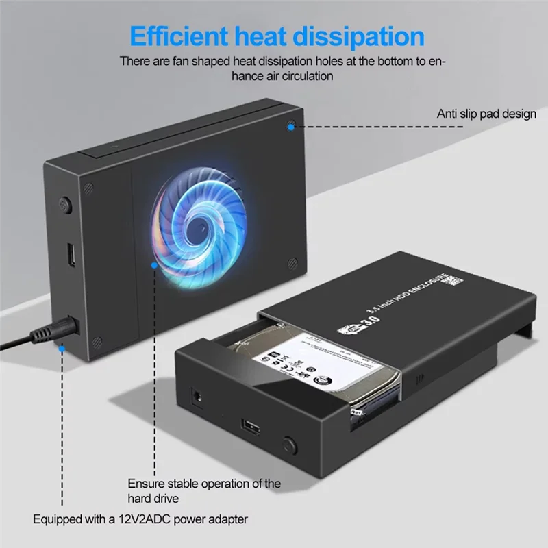 3.5 2.5 Inch Universal HDD Case SATA To USB 3.0 Adapter 5Gbps External Hard Disk Enclosure Storage Drive Case