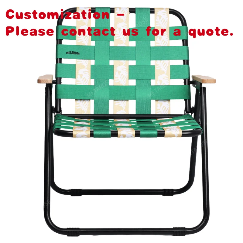 custom.Portable Heavy-duty Adjustable Back Weather-resistant Camping Folding Webbed Beach Chair