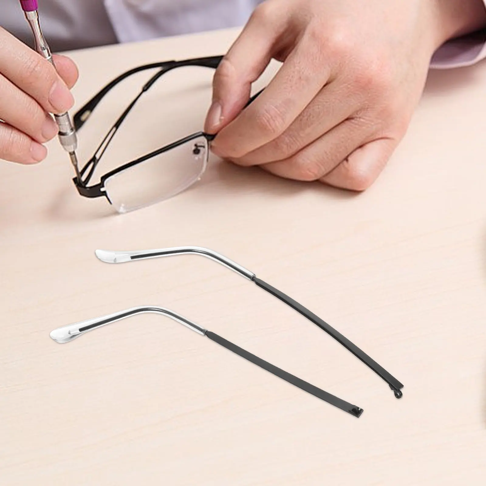 

1Pair Glasses Arm Replacement Metal Resin Anti-Collision Eyeglasses Sunglasses Universal Replacement Temple Glasses Repair Kit