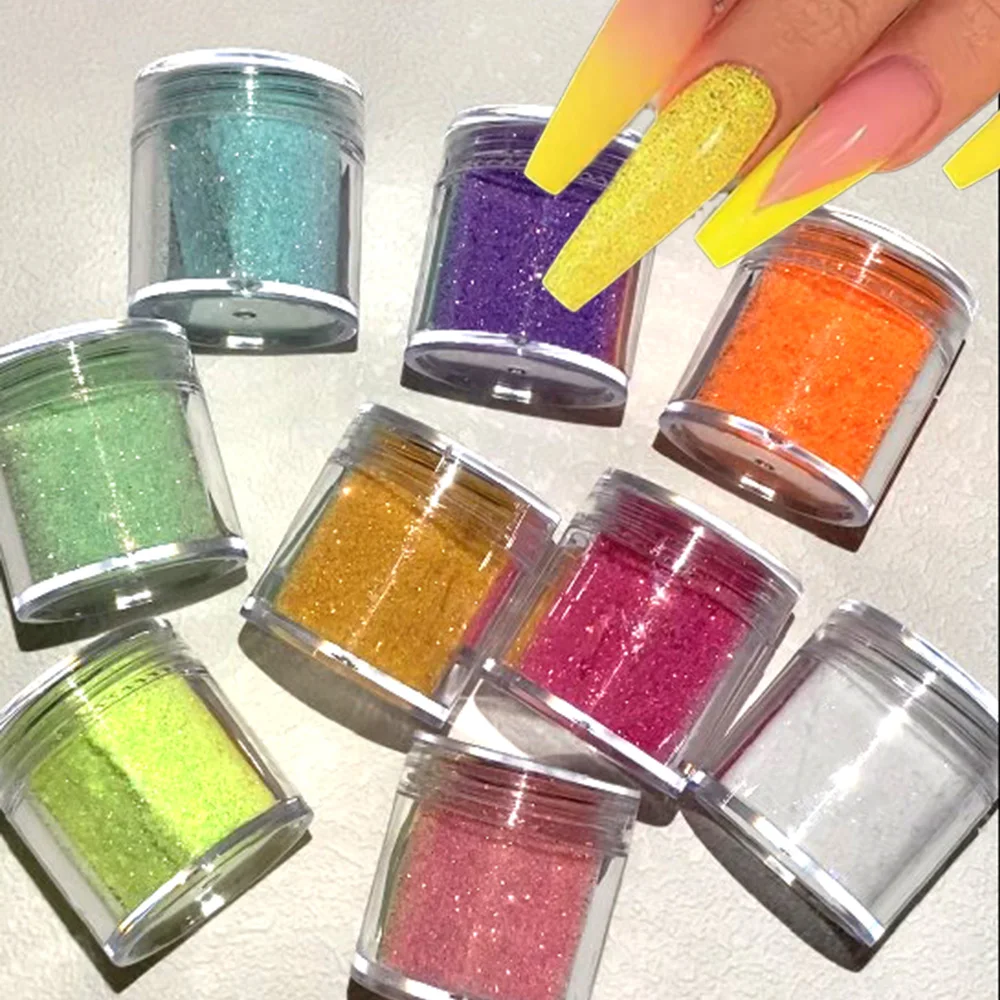 6g White Christmas Nail Glitter Powder Manicure Candy Sweater Effect 12color Xmas Iridescent Sugar Chrome Pigment Dust for Girls