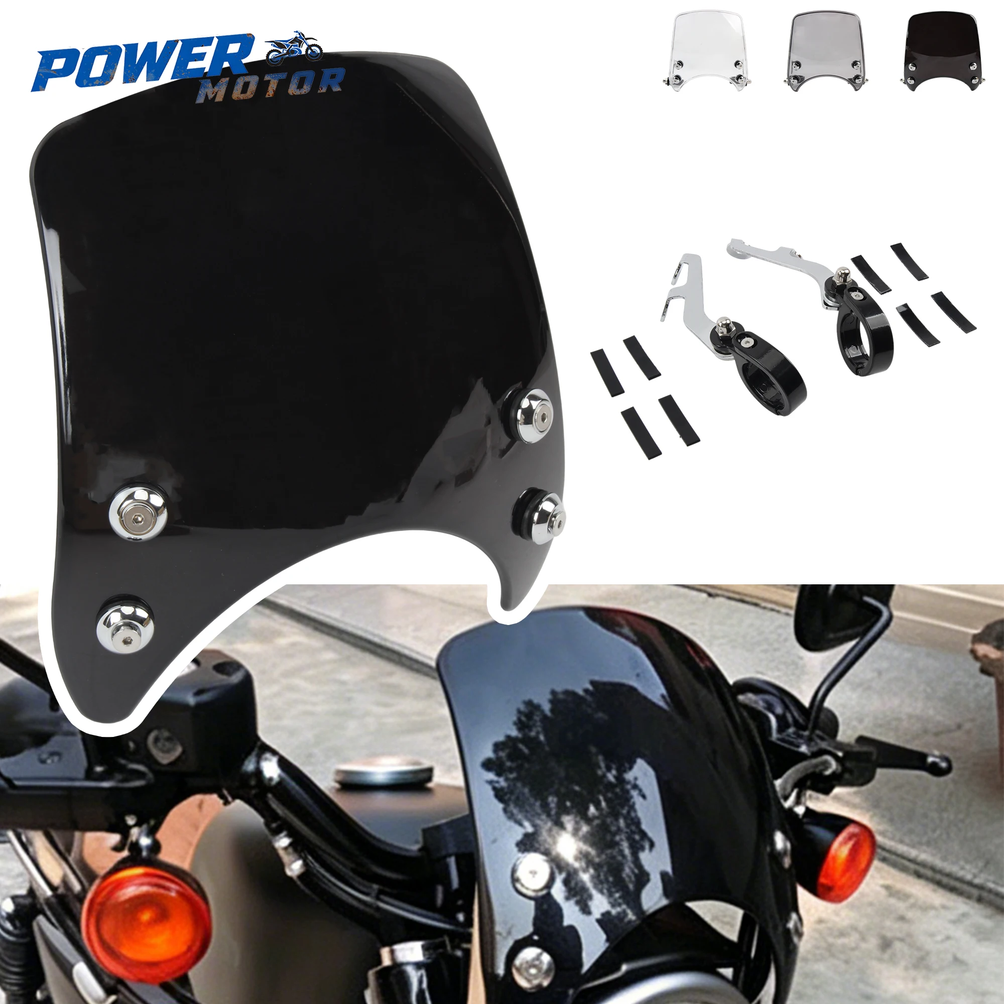 

39mm-41mm Adjustable Windshield Windscreen Wind Deflector For Harley Sportster 883 1200 XL883 XL1200R Motorcycle Accessories