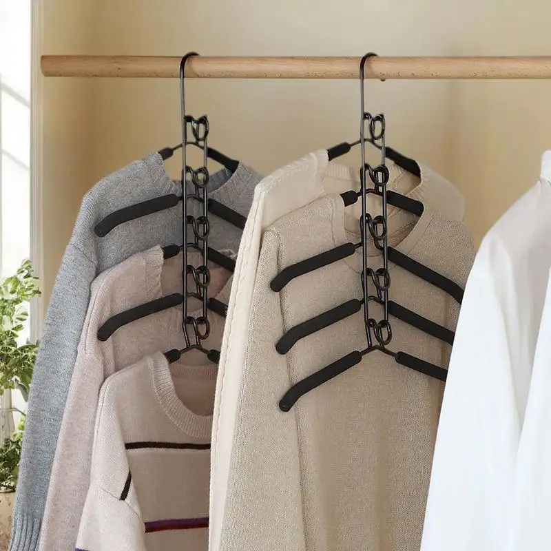 New Multi-Tier Hanging Closet Hanger With Hooks Space-Saving Organizer For Closet Coats Shirts Dresses Jackets Hanging Storage