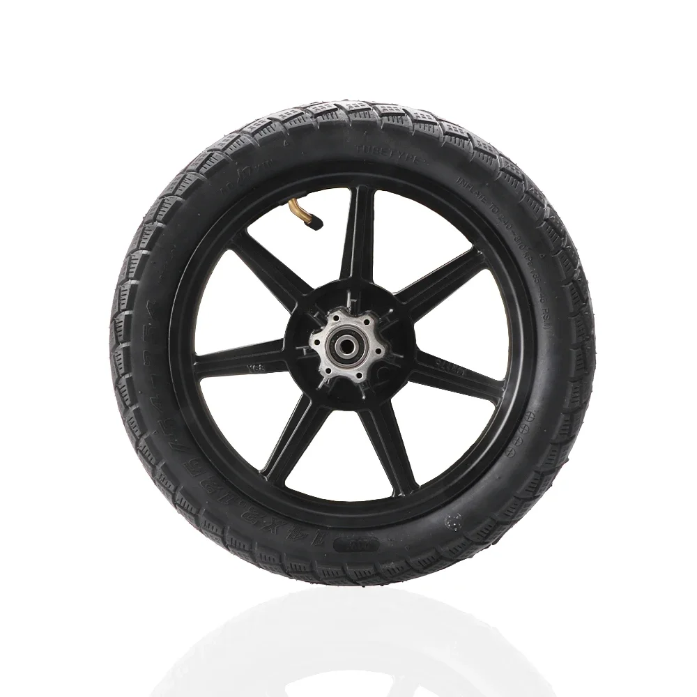 أنبوب داخلي للإطار 14x2.125 مع قرص فرامل 14 بوصة عجلة أمامية من سبائك الألومنيوم لملحقات الدراجة القابلة للطي سكوتر كهربائي