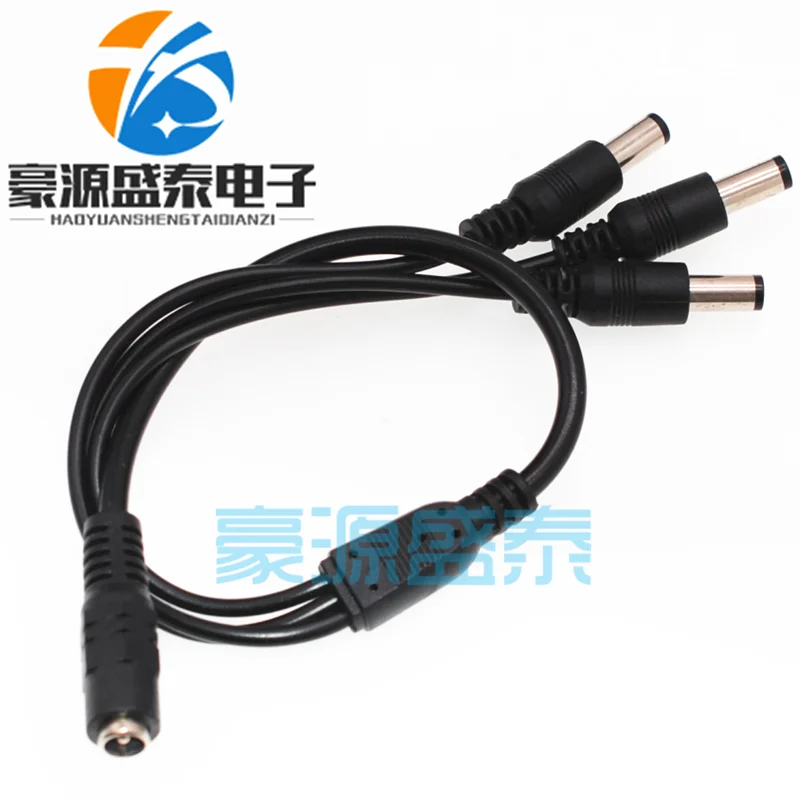 DC power cord 5.5 * 2.1 one to three male and female plug 1 point 3/4/5/6/8 monitoring camera power cord