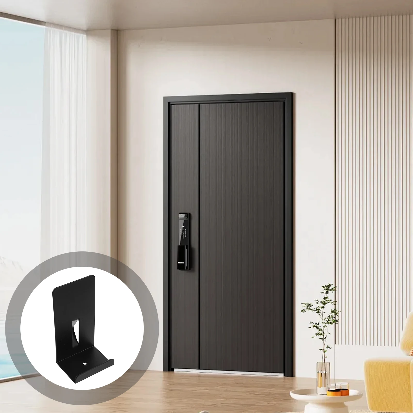 

Anti Theft Hook Key Box Lock for Door Bracket Durable Black Garage Reinforcement Lockbox Hanger Storage Key Holder Door Rack Car