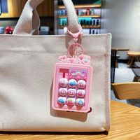 Cartoon Digital Puzzle Game Key Chain Cherry Blossom Rabbit Cute Bag Hanging Ornaments Creative Cat Car Key Ring Finger Toys