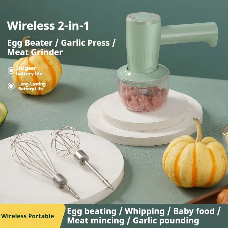 Electric Mini Hand Mixer - Fully Automatic Small Kitchen Whisk Multifunctional Baking Tool for Cream Whipping Egg Beating