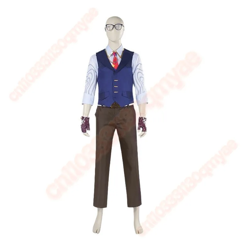 Anime Game Valorant Chamber Cosplay Costume Vest Shirt Pant Outfit Accessories Halloween Carnival Party Christmas Outfit Prop